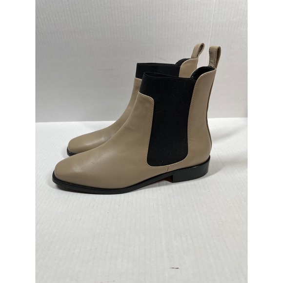 Everlane Womens Square Toe Elastic Band Detail Weather Boots Tan Size 10 - Picture 2 of 4